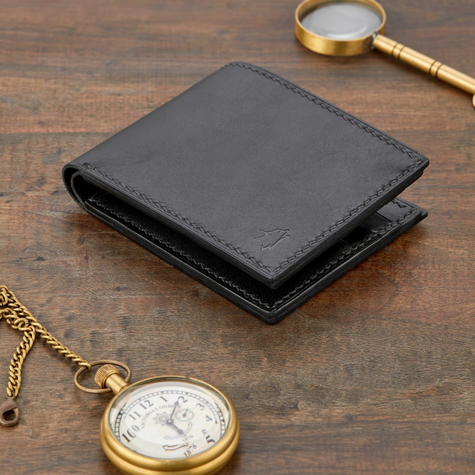 Monte Klasik Yatay Bi-Fold Deri Cüzdan