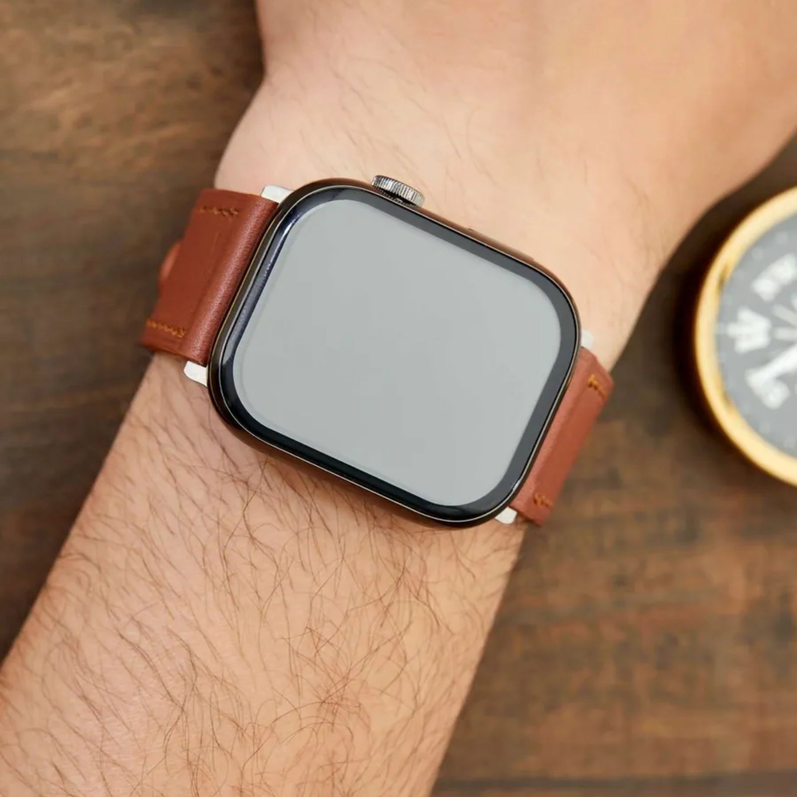 Monte Çift Kat Deri Dikişli Apple Watch Kordonu