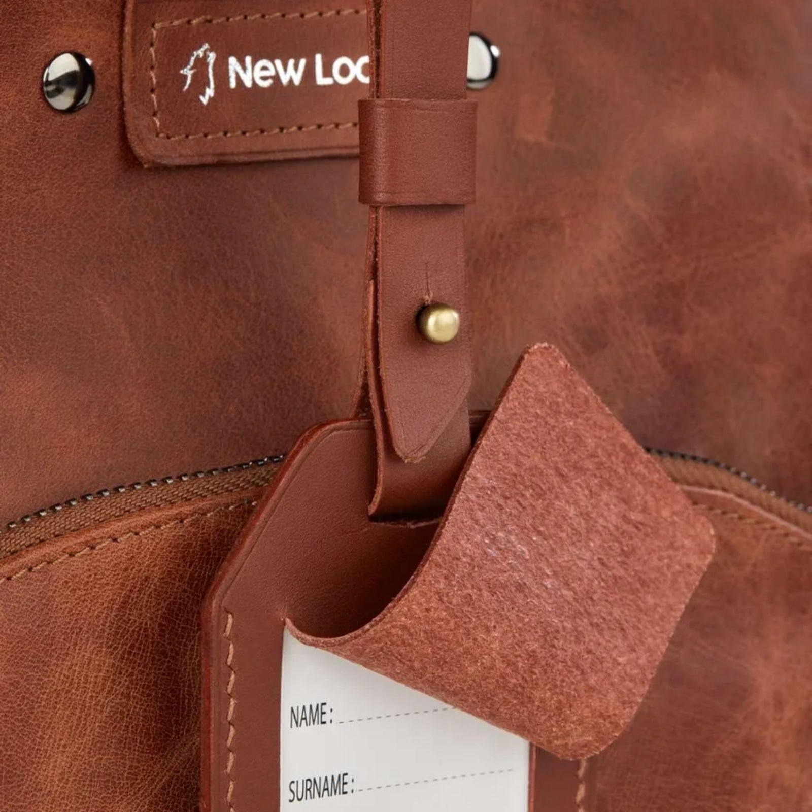 Mount Leather Strap Luggage Tag Holder