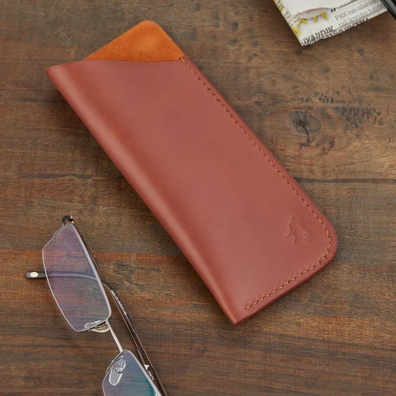 Nova Deri Optik Dikey Gözlük Kılıfı