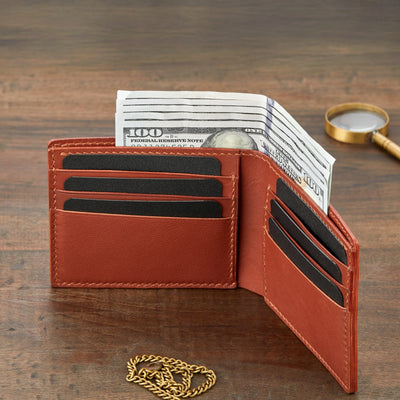 Monte Klasik Yatay Bi-Fold Deri Cüzdan