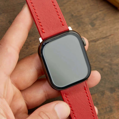 Monte Çift Kat Deri Dikişli Apple Watch Kordonu