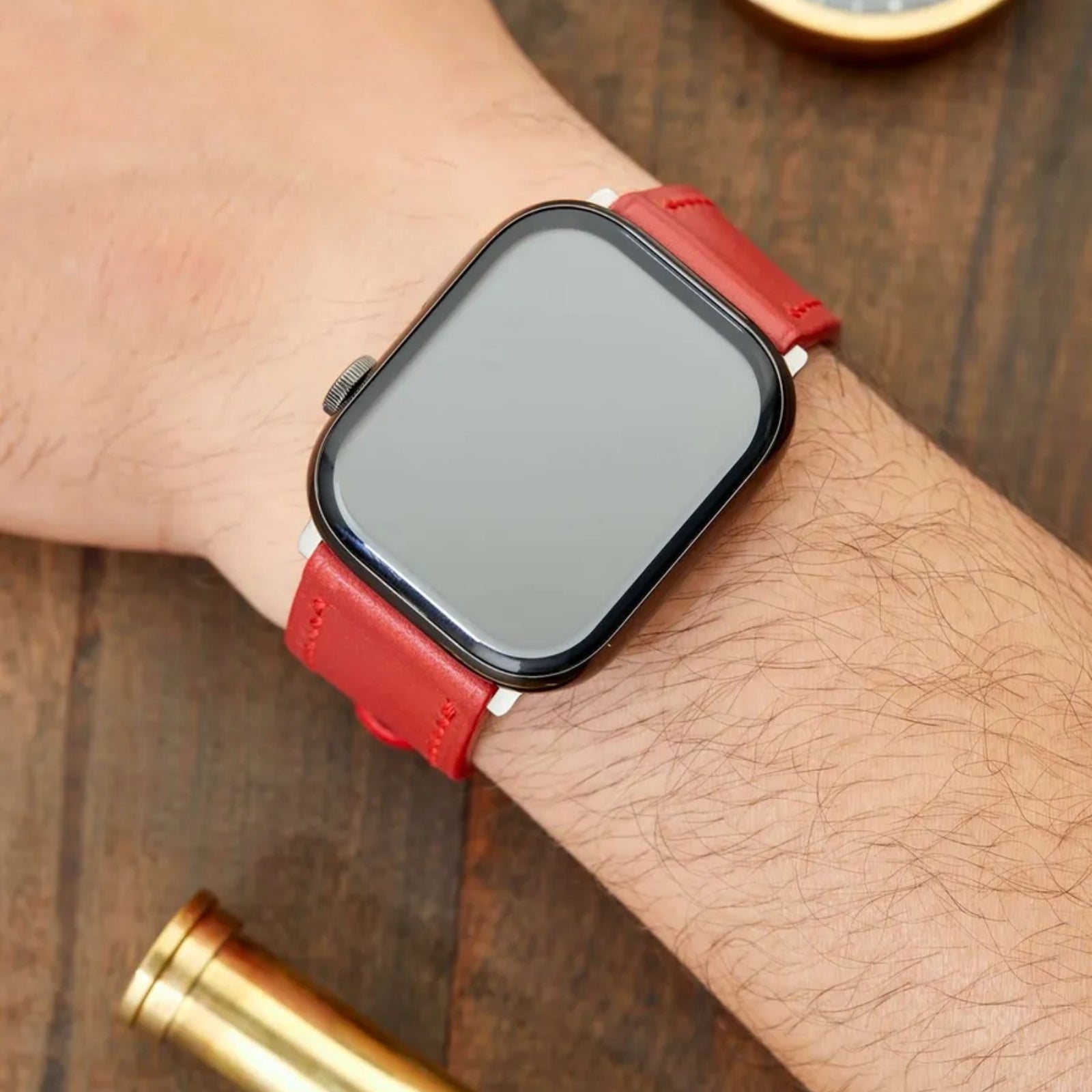 Monte Çift Kat Deri Dikişli Apple Watch Kordonu