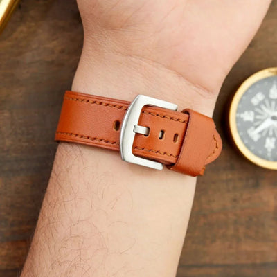 Monte Çift Kat Deri Dikişli Apple Watch Kordonu