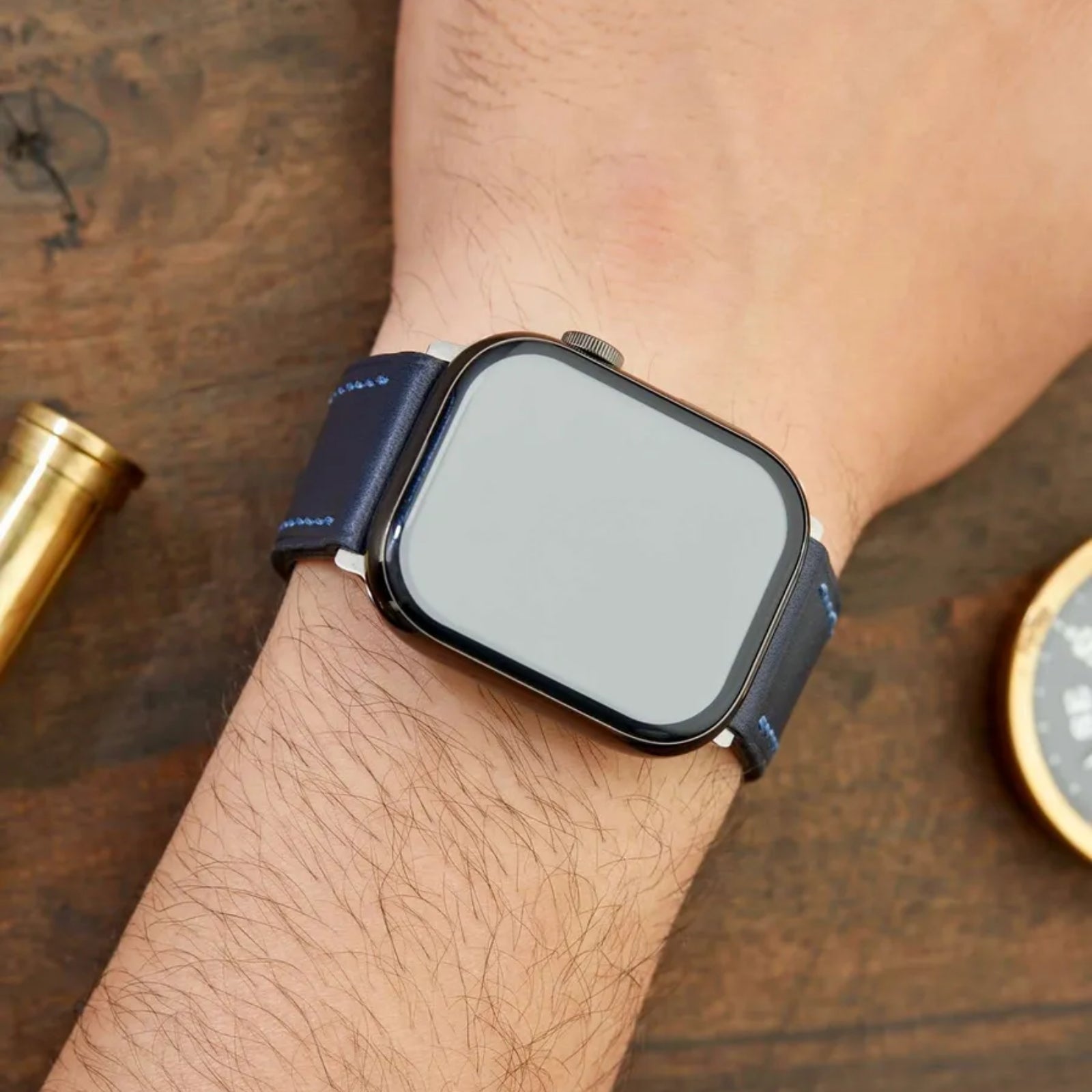 Monte Çift Kat Deri Dikişli Apple Watch Kordonu