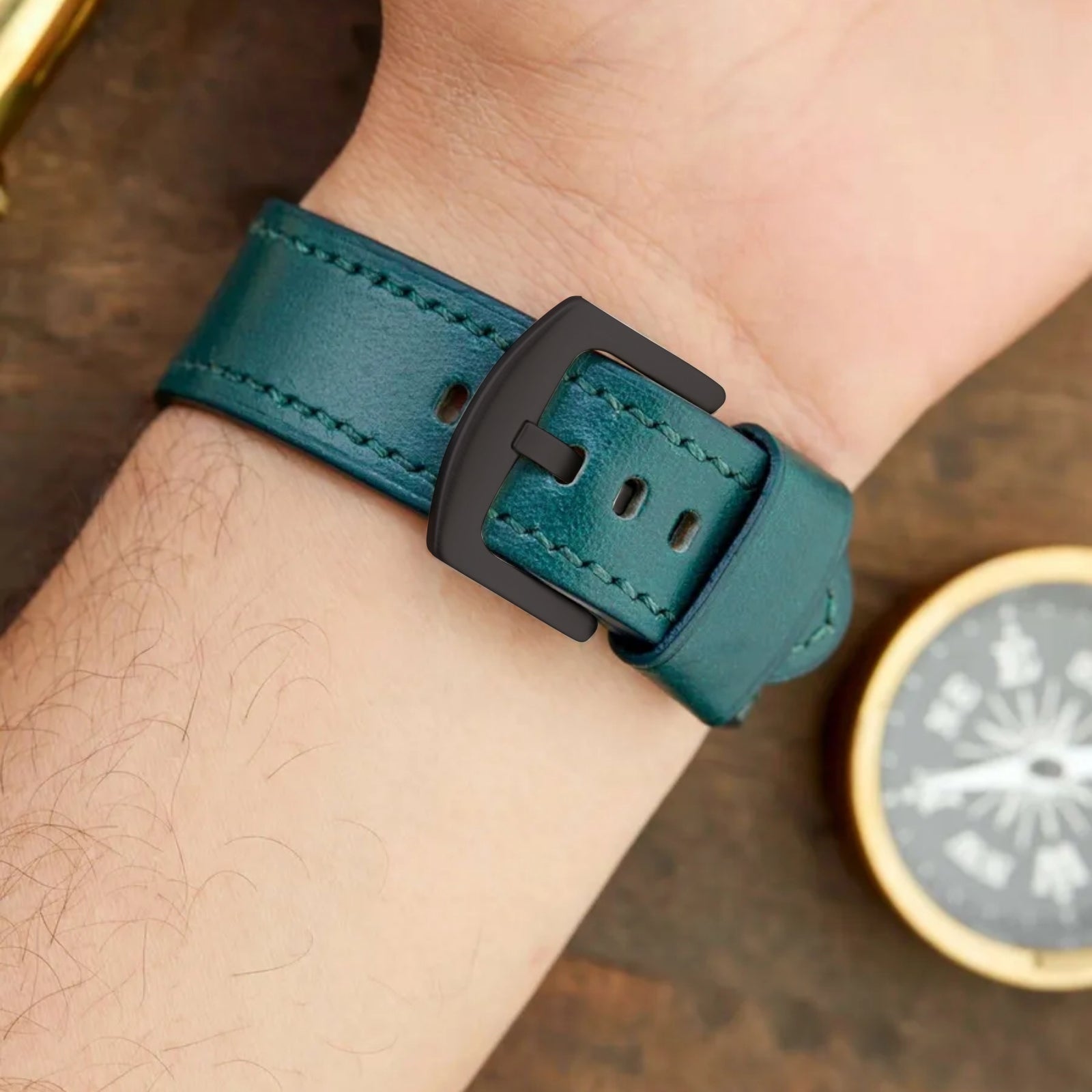 Monte Double-Layer Hand-Stitched Leather Apple Watch Band