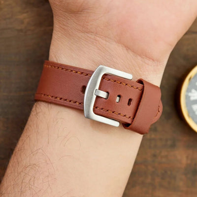 Monte Çift Kat Deri Dikişli Apple Watch Kordonu