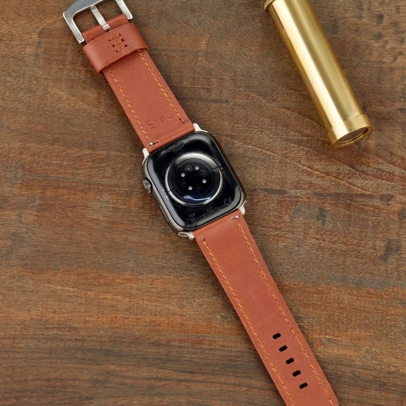 Monte Çift Kat Deri Dikişli Apple Watch Kordonu