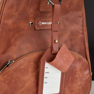 Mount Leather Strap Luggage Tag Holder