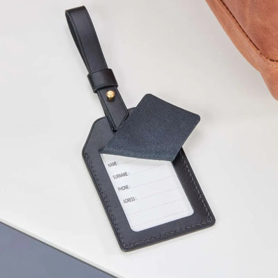 Mount Leather Strap Luggage Tag Holder