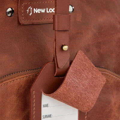 Mount Leather Strap Luggage Tag Holder
