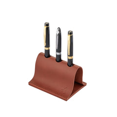 Monte Leather Desk Pen Holder - Set of 3