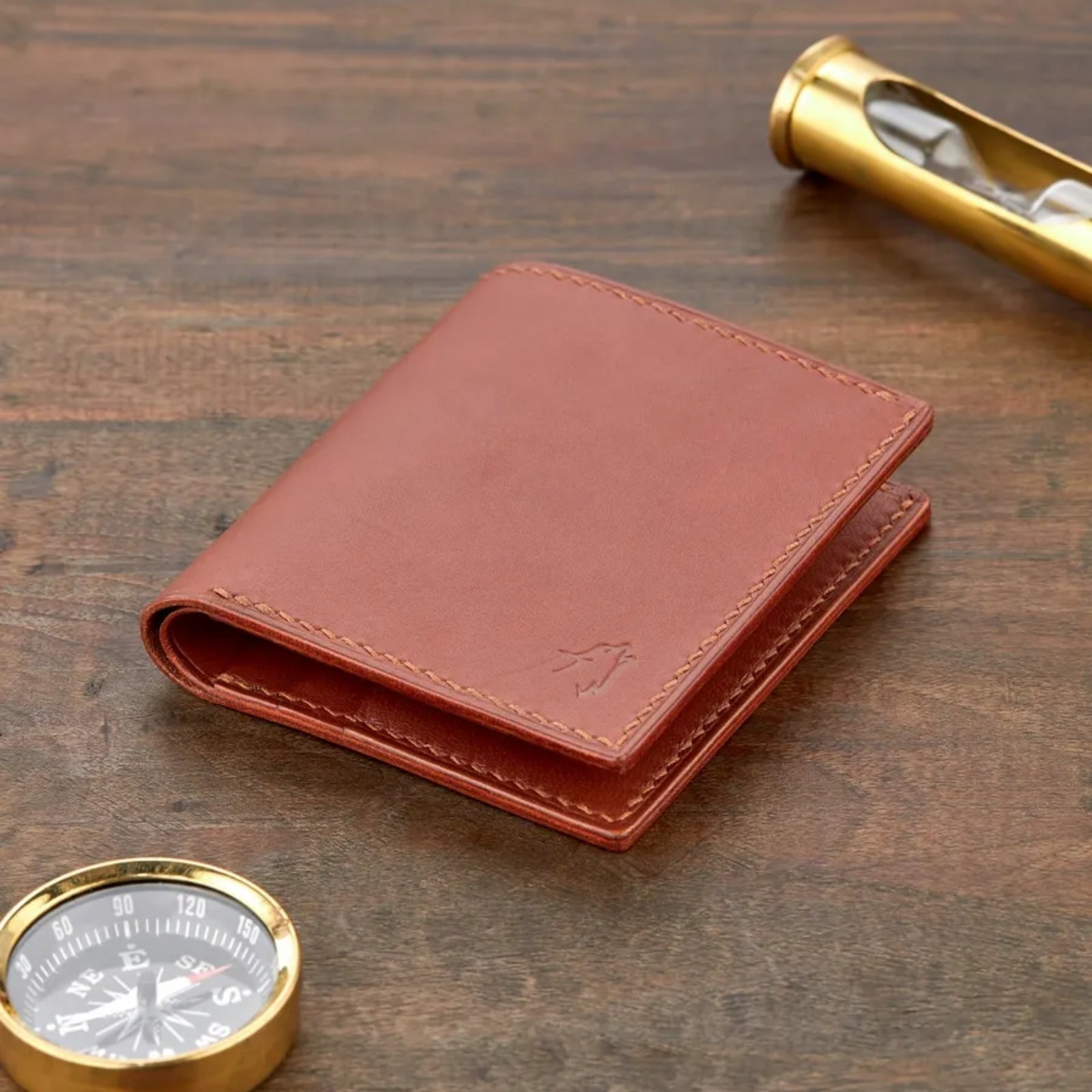 Monte Klasik Dikey Bi-Fold Deri Cüzdan