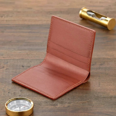 Monte Klasik Dikey Bi-Fold Deri Cüzdan