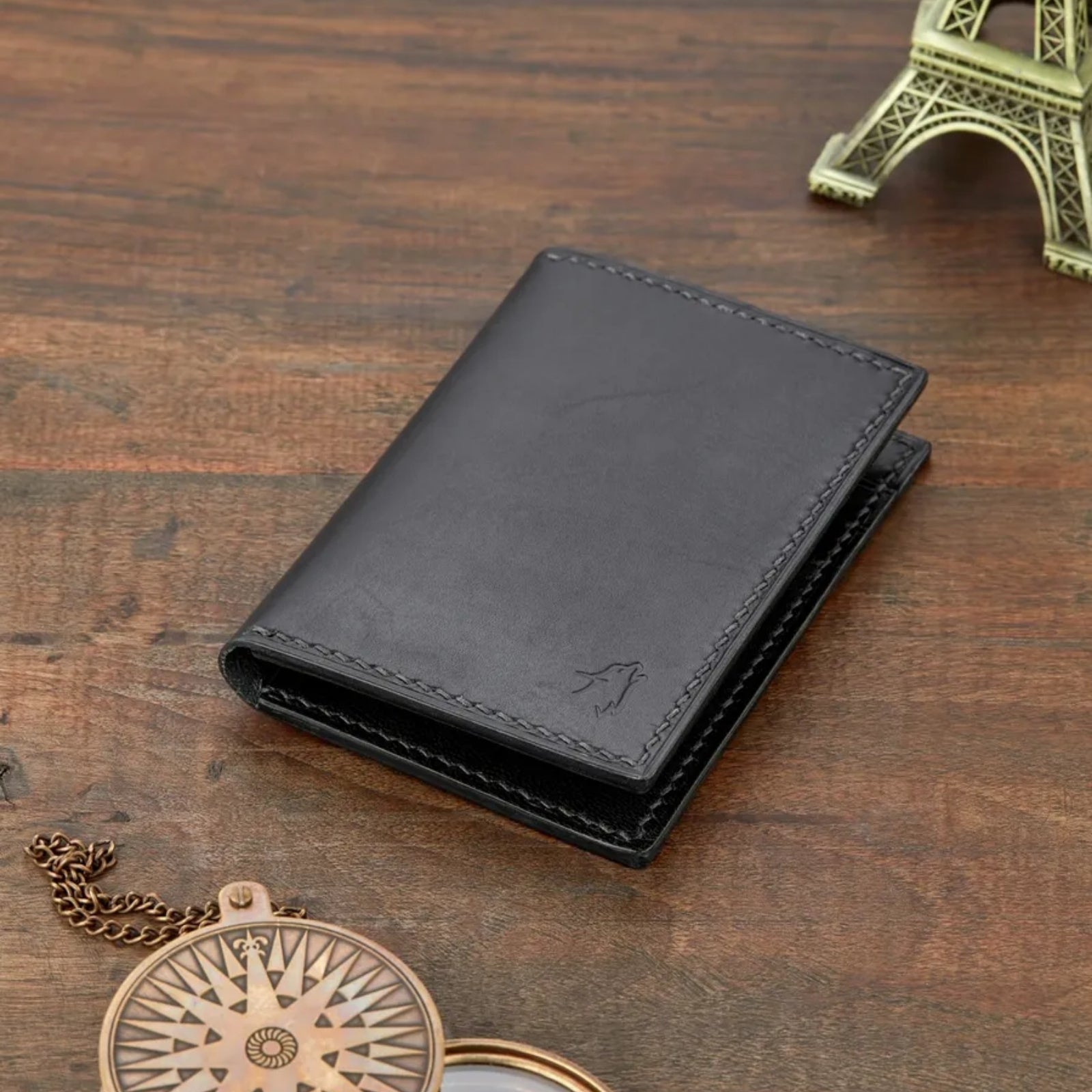 Nero Bi Fold Dikey Deri Kartlık