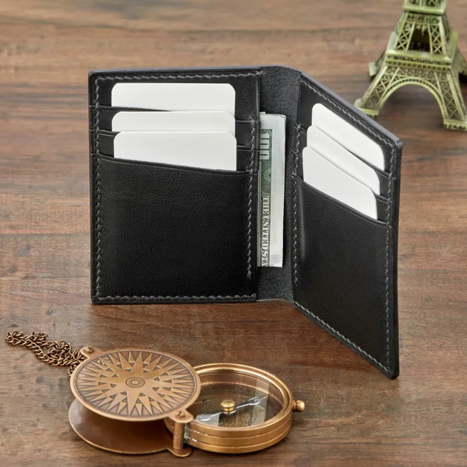 Nero Bi Fold Dikey Deri Kartlık