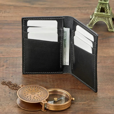 Nero Bi Fold Dikey Deri Kartlık